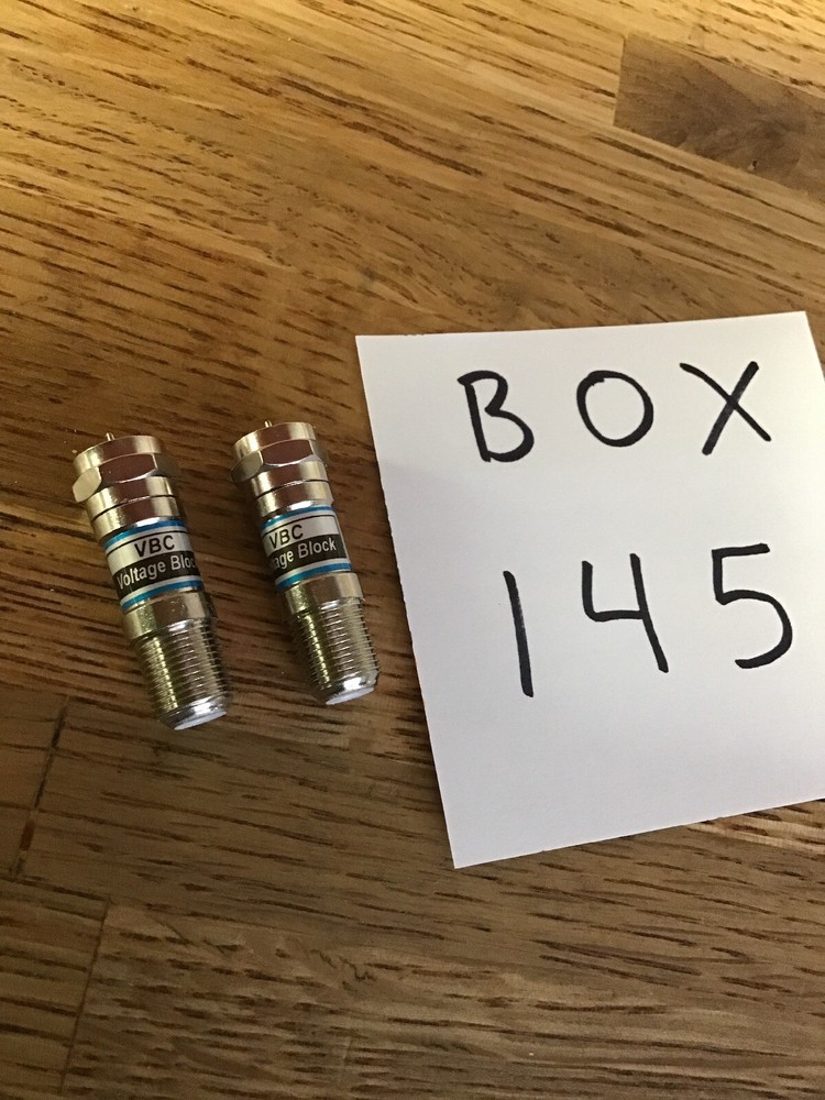 (2) VBC DC Voltage Block Coupler Adapter 5-2300 MHz Female to Male