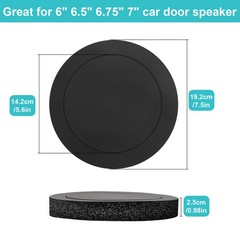 4PCS 6-7″ Car Door Audio Speaker Foam Gaskets Bass Sound Insulation Seal Rings