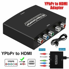 YPbPr Component to HDMI Converter Stereo Audio Video L/R 5RCA RGB Adapter 1080P