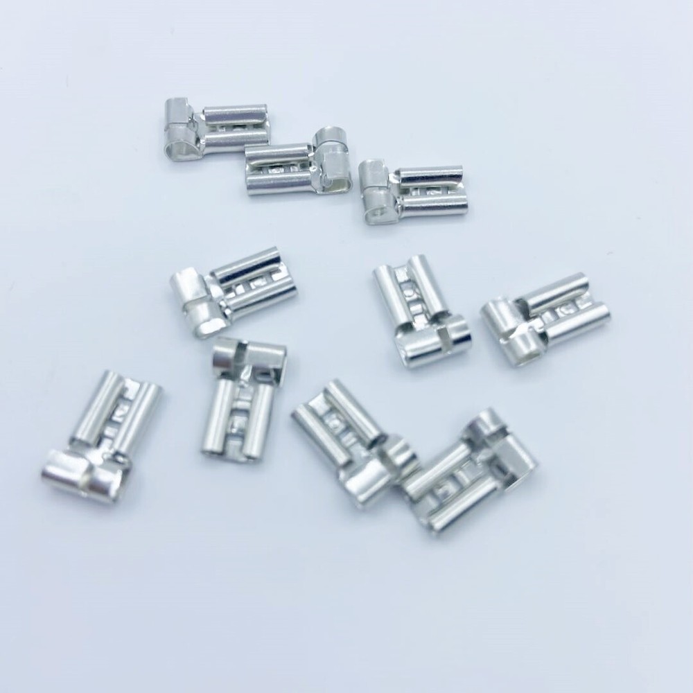 Non-insulated Electrical Wire Connectors Brass Female Flag Spade Terminals 4.8mm