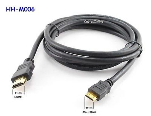 6ft High Speed Mini-HDMI to HDMI Cable Type-C to Type-A, CablesOnline HH-M006