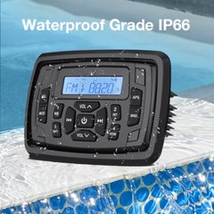 MARINE STEREO WATERTIGHT BOAT AM FM RADIO BLUETOOTH MULTIMEDIA SYSTEM