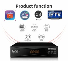 HEVC FTA Satellite Decoder TV Receiver Sat Finder H265 Media Push Meecast Tv box