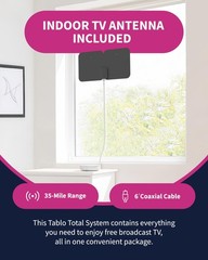 TV 4th Gen 4-Tuner Over-The-Air (OTA) DVR & 35-Mile Indoor Antenna – Watch, P…