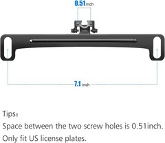 Durable Stainless Steel Backup Camera Mount for Universal License Plates