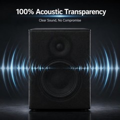 Mcredy Speaker Grill Cloth, Black Thicken Mesh Acoustic Fabric,