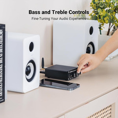 BT20A Bluetooth 2-Ch Stereo Amplifier 200W Mini Class D Home/Outdoor Audio