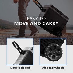 12V Car Refrigerator Electric Cooler DC/AC, -4℉~68℉, Freezer Cooler with Wheels
