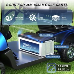4.032kWh 36v 105ah Lifepo4 Lithium Battery for Golf Cart Club Car Ezgo Yamaha