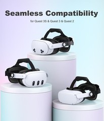Adjustable VR Headset Strap for Better Support&Comfort for Meta Quest 3S/3/2