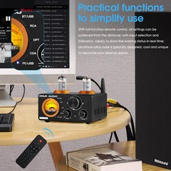 Douk Audio ST-01 PRO Bluetooth Tube Amplifier VU Meter USB DAC COAX/OPT Amp 100W