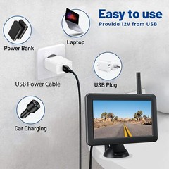 USB to DC Car Charger Cable for Furrion FOS07TADS Vision S Monitor Power