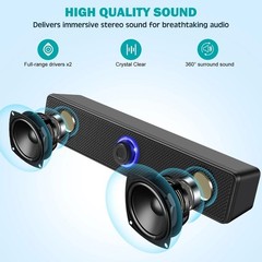 Stereo Bass Sound Computer Speakers 3.5mm USB Wired Soundbar for Desktop Laptop