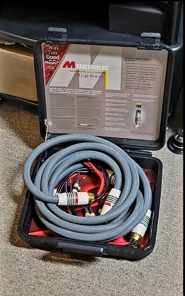 Monster Cable M Series M2.4s Bi-wire Speaker Cable 10 Feet Vintage Gold