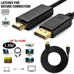 10 x Displayport DP to HDMI HDTV Adapter Cable Gold Plated 6ft 1.8m PC Laptop
