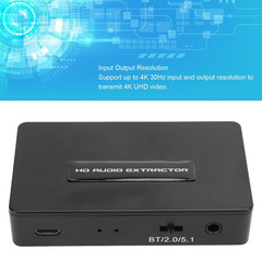 HDMI Audio Extractor Converter 4K 30Hz, HDMI to HDMI Bluetooth SPDIF 3.5Mm
