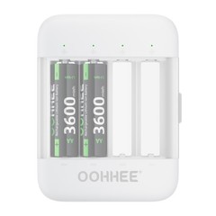 White 4/8/12/16x 1.5V Charger Storage 3600mWh AA Rechargeable Lithium Battery