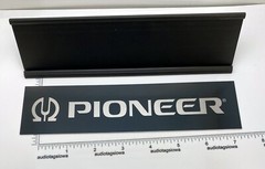 Pioneer Logo Desk Sign – Custom Black & Silver Aluminum