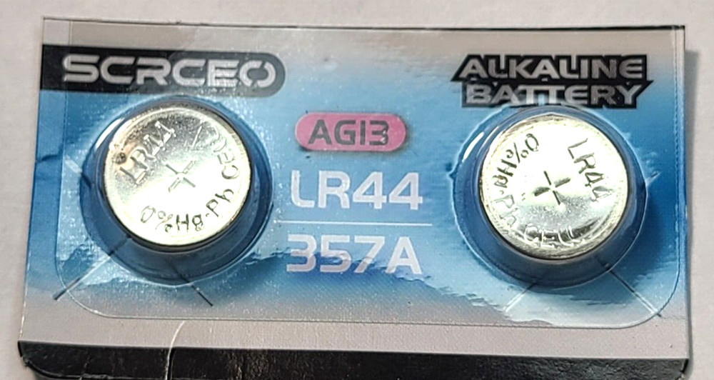 2 PACK LR44 ALK. BATTERY (EXP 12/30) AG13 357A L1154 PX76A V13GA KA (FREE TRACK)