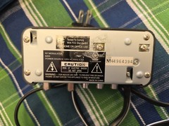 RF MODULATOR 6203 Power Source 120V AC 60 HZ 4.5W 6′