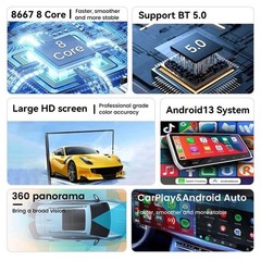 Car Radio Wireless Android Auto CarPlay 128GB For 2019 Mercedes-Benz GLC C-Class