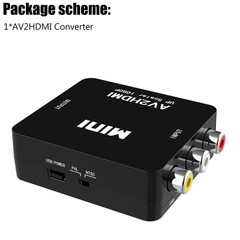 RCA AV Composite to HDMI Converter HD Adapter for CVBS Audio Video Wii NES SNES