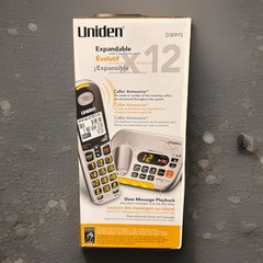 Uniden Digital Answering System Cordless Phone Handset Caller Announce Amplified