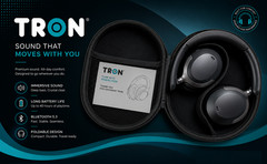 TRON Hybrid Noise Cancelling Headphones, OverEar Wireless Bluetooth Transparency