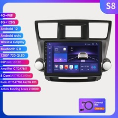 8+128GB Android Carplay For Toyota Highlander 2008-13 Car Stereo Radio GPS Navi