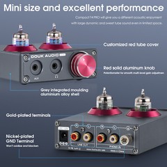 Douk Audio T4 Pro GE5654 Tube Stereo Preamp RIAA Phono Stage Headphone Amplifier