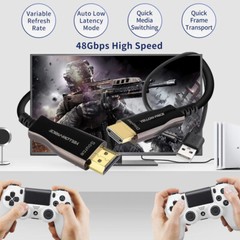 Fiber Optic HDMI Cable 2.1 8K@120Hz HDR, ARC, HDCP2.2, 3D 48Gbps 4:4:4/4:2:2 Lot