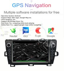Car Multimedia Player 9in USB FM Head Unit 2+32G Fit For Toyota Prius 2010-2015