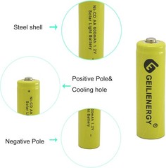 Versatile 8-Pack AA Ni-Cd Rechargeable Batteries 600mAh 1.2V for Various Devices