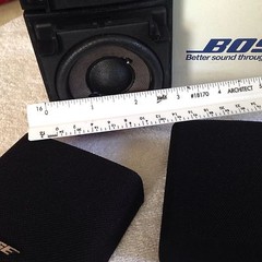 7 Mint Bose Double Cube DoubleShot Speakers 1 Center Channel + 6 Surround Black.