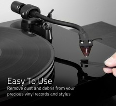 Fluance Vinyl Record Cleaning Kit with 2-in-1 Anti-Static Record & Stylus Brush