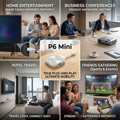 WE2USAT P6 Mini Android 14 TV Box, 4GB RAM 64GB ROM, with WiFi 6, 8K Ultra HD