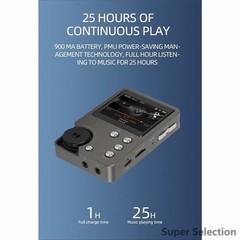 HiFi Lossless MP3 Player 20H Playback 2.0″ Screen Supports FLAC DSD