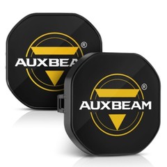 AUXBEAM 3″ LED Work Light Bar Strobe Flash Amber Pods Driving+Black Cover Shield