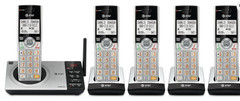 AT&T CL82507 DECT 6.0 5-Handset Cordless Phone with Answering Machine, Call Bloc