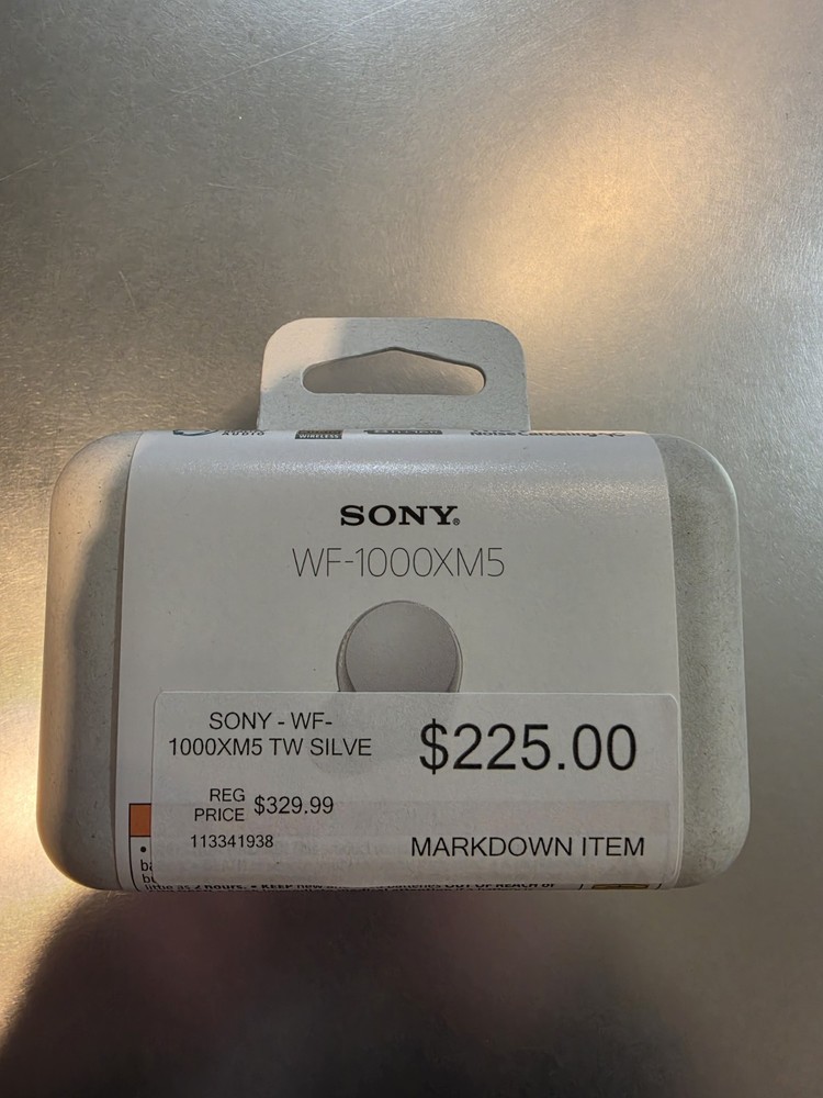 Sony WF-1000XM5 Wireless Bluetooth Earbud (In Ear) Earbuds Silver