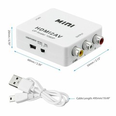 HDMI2AV Mini Converter HDMI To AV Adapter HDMI to RCA 1080P HD Video Audio