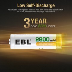 EBL AA AAA Rechargeable Batteries Ni-MH 1100mAh 2800mAh / Battery Charger Lot