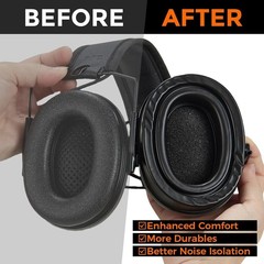 Tactical Earmuff Gel Ear Pads Replacement Cushions for 3M Peltor Noise Reduction