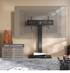 Soporte de Suelo Universal para TV de 50 a 85 Pulgadas con Base de Hierro, Sopor