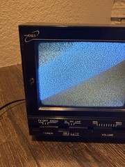 Vintage D&S RTV-002 4.5″ B/W Mini TV & AM/FM Radio Retro 1991 Prop Tested Works!
