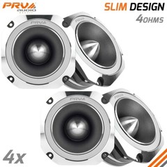 4x PRV TW700Ti-4 SLIM Bullet 4 inch Pro Shallow Tweeters 4 Ohms Car Audio 200W