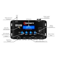USA DEALER- Taramps Pro 2.4S Black DSP Crossover Digital Signal Processor & EQ