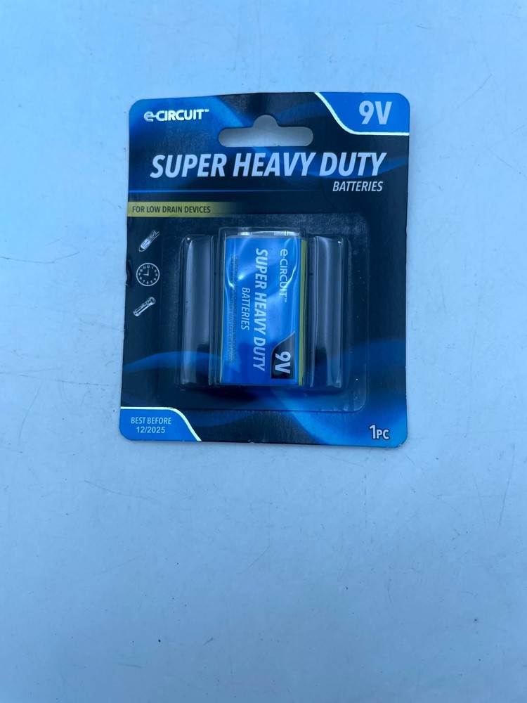 E-Circuit 284342 Super Heavy Duty 9V Battery Black & Blue For Low Drain Devices