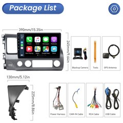Android Car Stereo Radio for Honda Civic 2006-2011 GPS Navi WIFI Player W/Camera