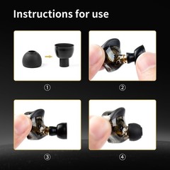 CCZ ZT01 24 PCS/12 Pairs Earbud Tips, KZ ZS10 PRO IEM Eartips, Replacement in…